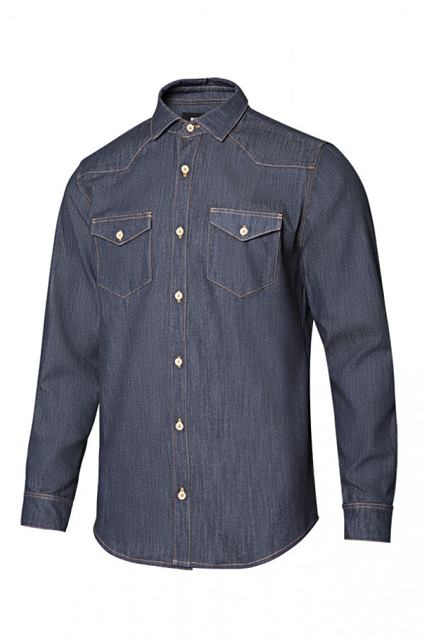 Camicia denim stretch da uomo