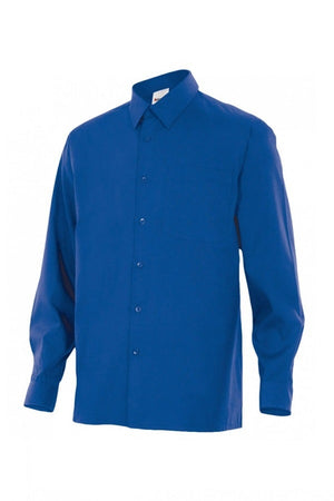 Camicia da Uomo in misto cotone bluette