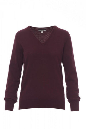 Maglia business Lady collo a V bordeaux