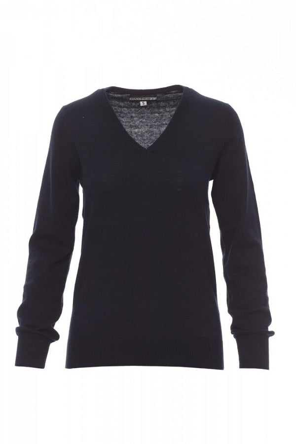 Maglia business Lady collo a V blue navy