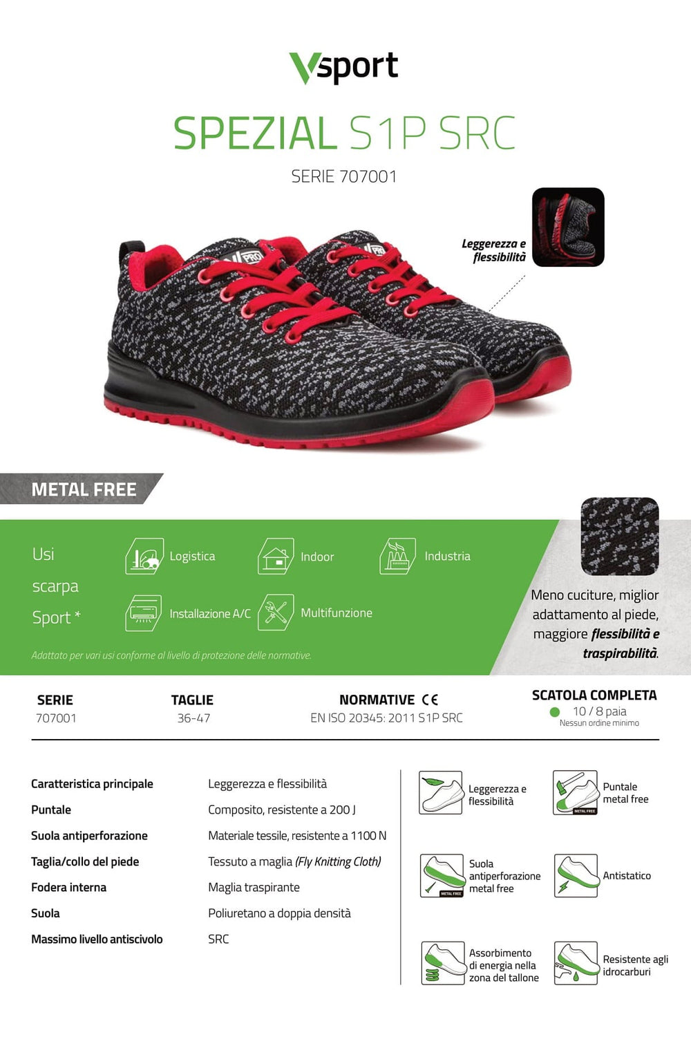 Scarpe SPEZIAL S1P SRC Camouflage Nere