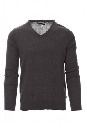 Maglia business uomo collo a V grigia
