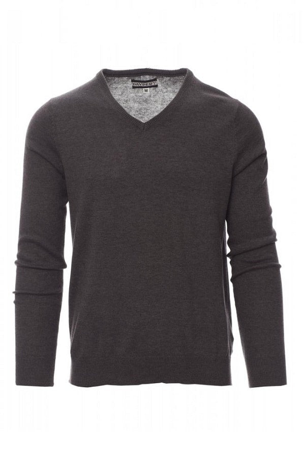 Maglia business uomo collo a V grigia