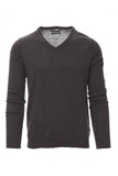 Maglia business uomo collo a V grigia