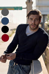 Maglia business uomo collo a V