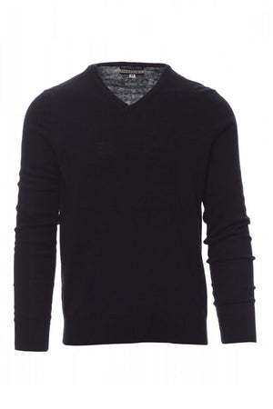 Maglia business uomo collo a V blue navy