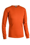 T-Shirt colorata unisex a manica lunga arancio
