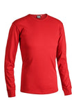 T-Shirt colorata unisex a manica lunga rossa
