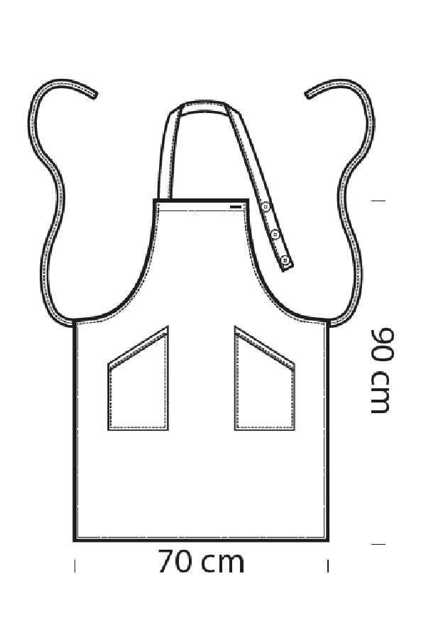 Grembiule Pettorina Unisex regolabile Champagne