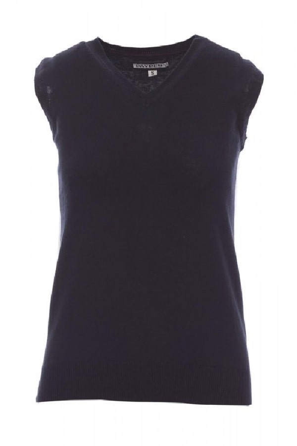 Maglia Gilet Donna collo a V scollo Blue Navy