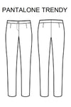 Pantalone Trendy Stretch Light Nero disegno