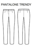 Pantalone Trendy Stretch Light Nero disegno