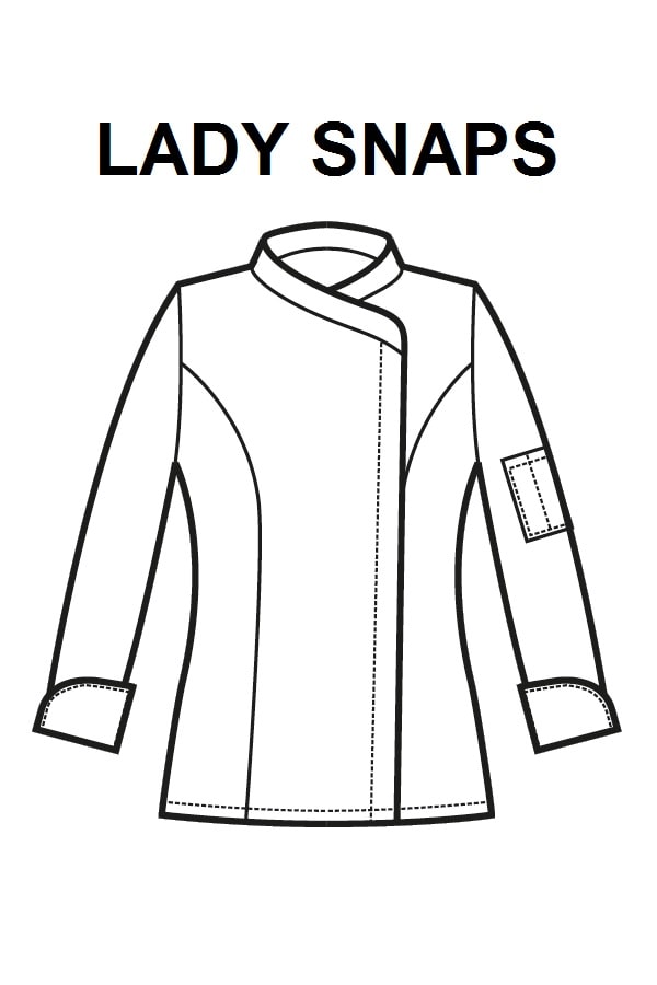 Giacca Lady Snaps Cotone Stretch bianca - ITALIADIVISE