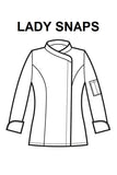 Giacca Lady Snaps Cotone Bianca e Fuxia - ITALIADIVISE