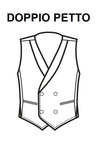 Gilet unisex doppiopetto Gessato - ITALIADIVISE