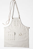 Grembiule in pelle bianco perla Ice