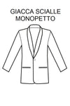 Giacca Scialle monopetto Bianca disegno