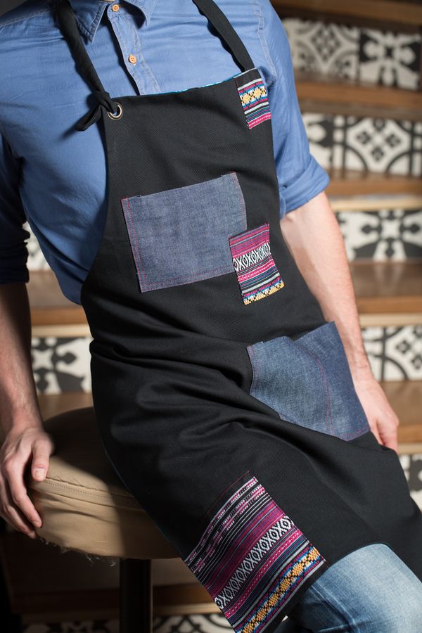 Grembiule Indie Nero