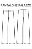 Pantalone Palazzo Super Stretch Nero disegno