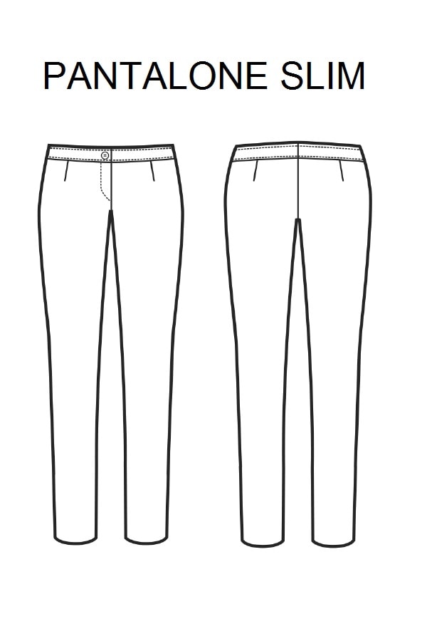 Pantalone Slim Bianco