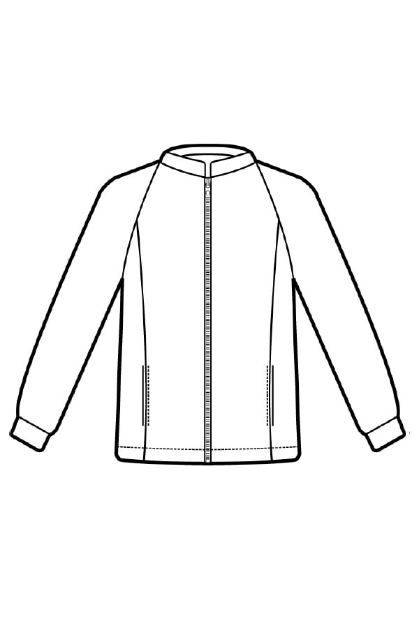 Pile unisex bianco disegno anteriore