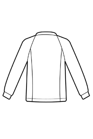 Pile unisex bianco disegno posteriore