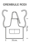 Grembiule Pettorina Rodi Colours jeans disegno