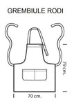 Grembiule Pettorina Rodi Colours jeans disegno