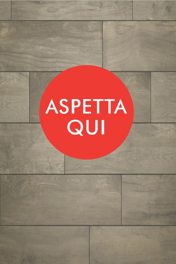 Adesivo Aspetta Qui Rosso diametro 40 cm - ITALIADIVISE