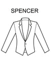 Spencer Unisex Bianco disegno