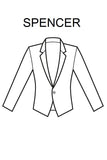 Spencer Unisex Bianco disegno
