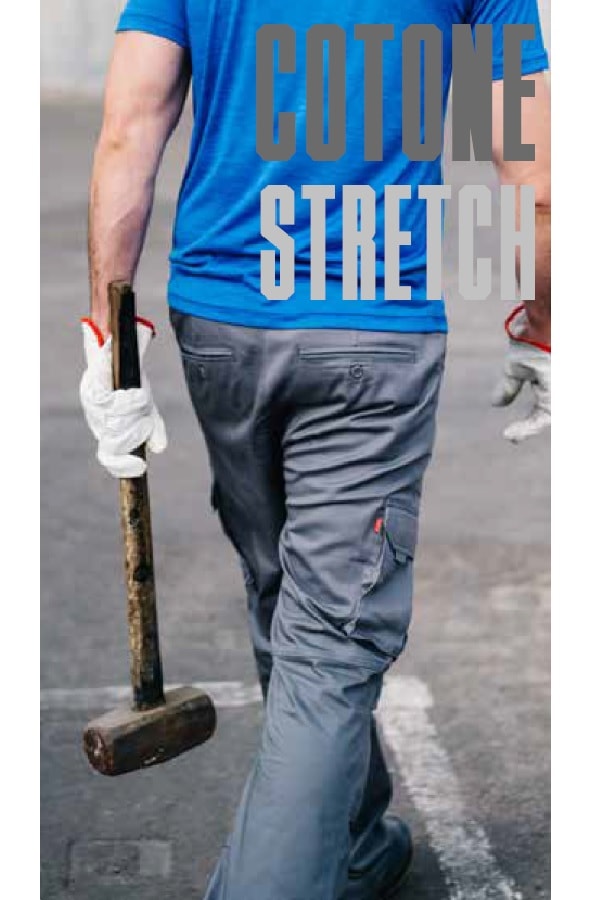 Pantaloni Multitasche Cotone Stretch 