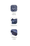 Parka foderato Blu impermeabile dettagli