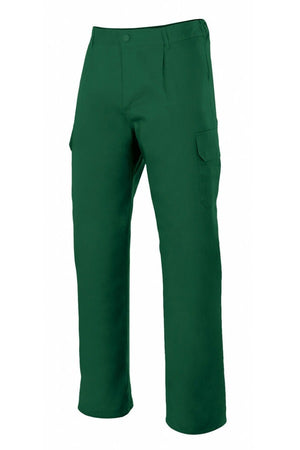 Pantaloni multitasche in polycotone Verde Foresta