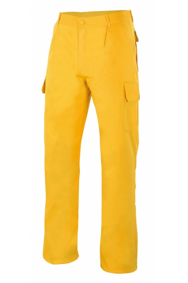 Pantaloni multitasche in polycotone Gialli