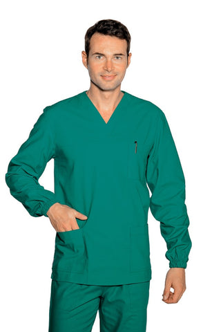 Casacca Unisex Collo a V a maniche lunghe Verde - ITALIADIVISE