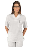 Casacca Unisex Collo a V a maniche lunghe Bianca - ITALIADIVISE