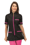 Casacca Florida Nera Boheme profili fuxia - ITALIADIVISE