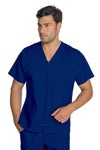 Casacca Milano unisex collo a V con Zip Blu - ITALIADIVISE