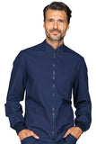 Casacca Samarcanda blu con zip unisex con polsini