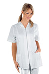 Casacca Victoria Bianca con zip in Cotone - ITALIADIVISE