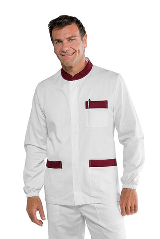 Casacca Corfu Bianca e bordeaux - ITALIADIVISE