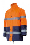 Parka ad alta visibilità arancio blu