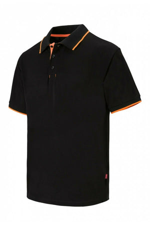 Polo da lavoro bicolore nera arancio