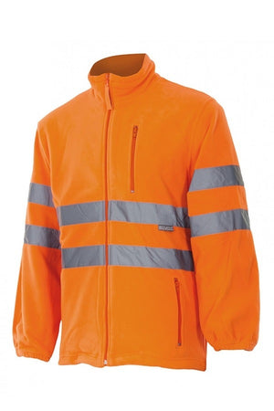 Giacca pile ad alta visibilità Zip Intera arancio