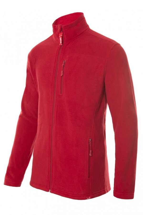 Piles ultrasoft colorato Zip intera rosso