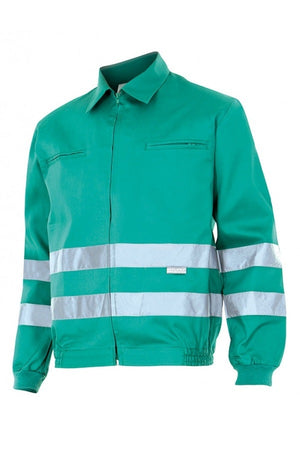 Giubbotto con bande rifrangenti verde