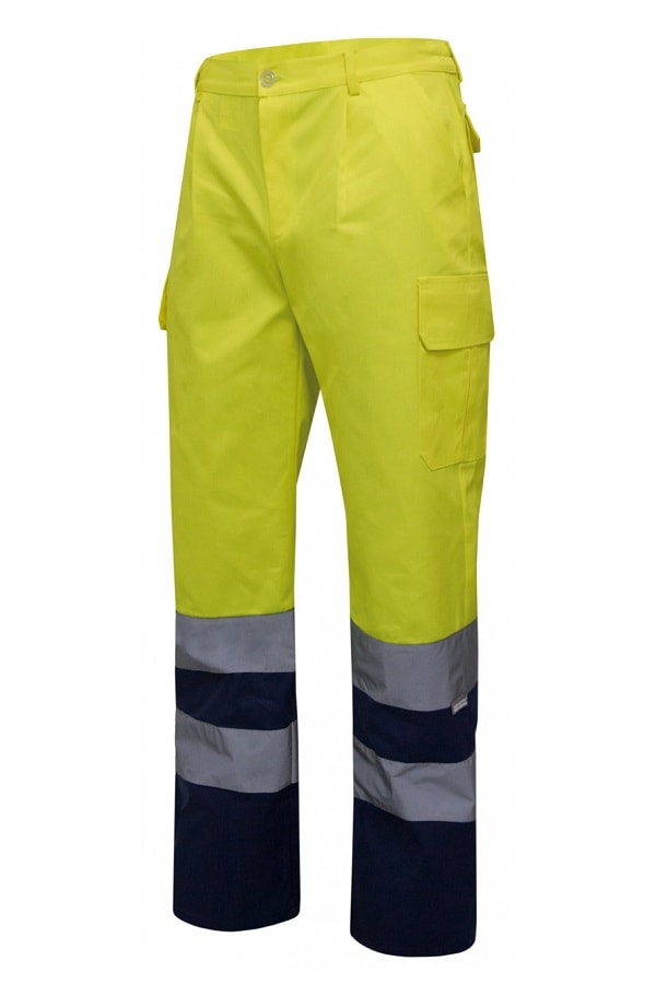 Pantaloni Bicolore multitasche alta visibilità