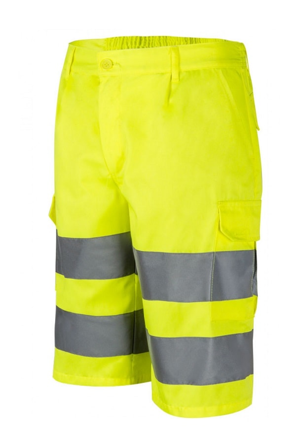 Bermuda Alta Visibilità multitasche giallo