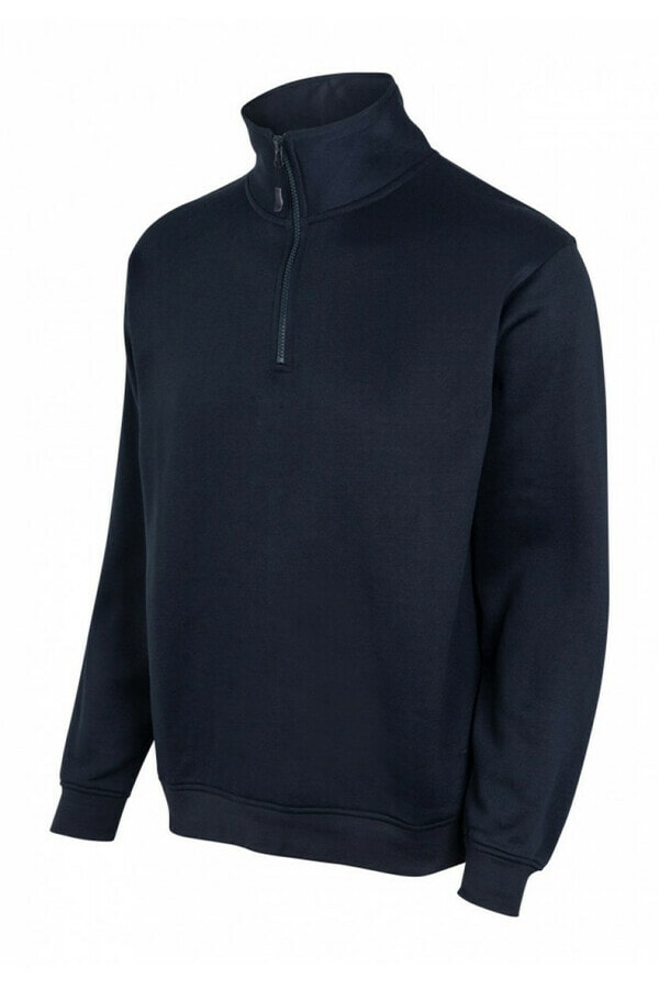 Felpa con Zip collo blue navy